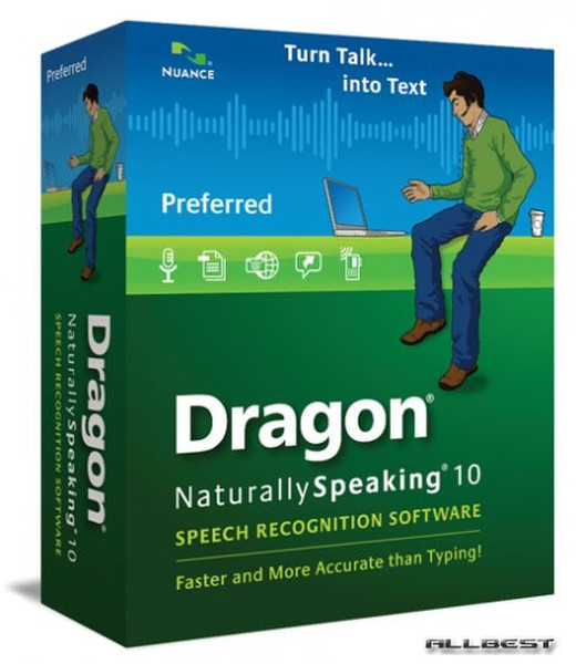 Nuance Dragon NaturallySpeaking 10 Preferred + Headset