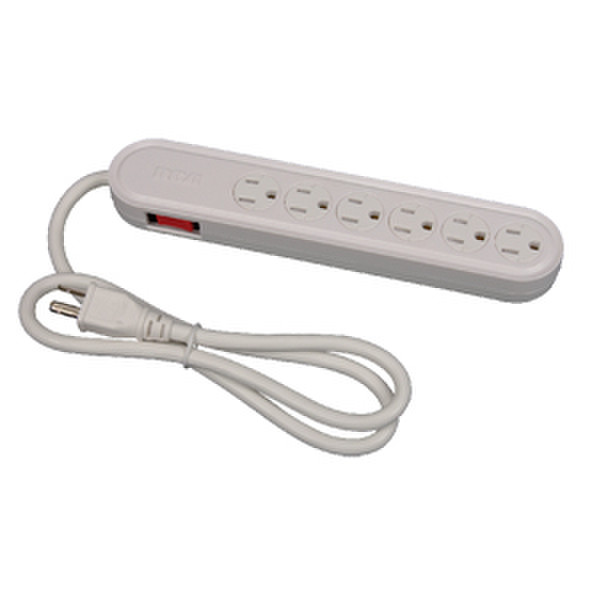 RCA PS26000SR 6AC outlet(s) 0.9m White surge protector