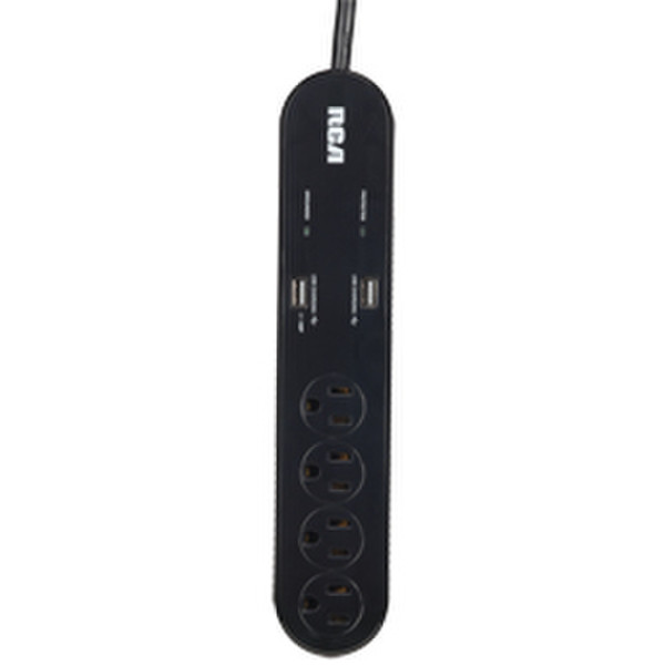 RCA PS42R 4AC outlet(s) 0.9m Black surge protector