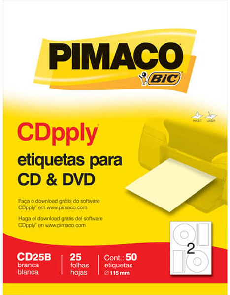 BIC CD25B printer label