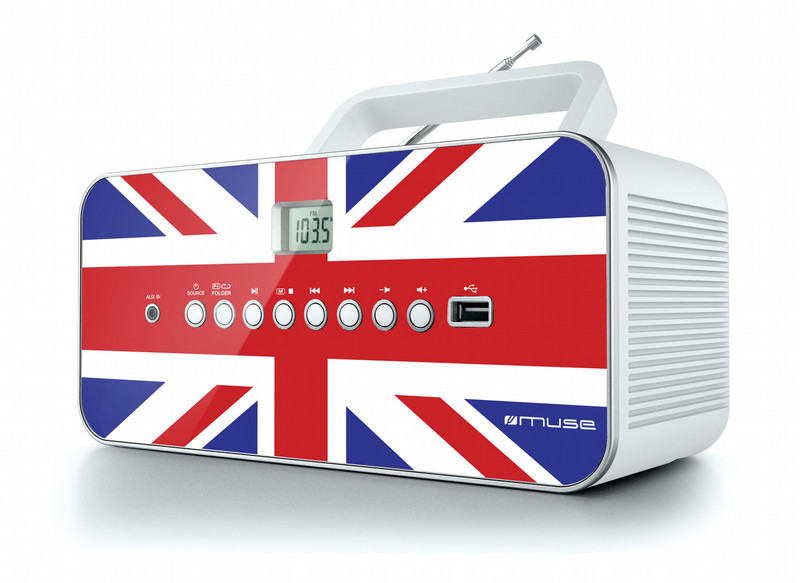 Muse M-28 UK Analog Blue,Red,White CD radio