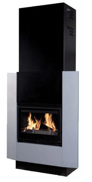 Deville Autal Built-in fireplace Firewood Black,Metallic