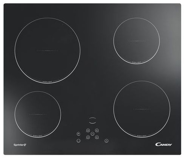 Candy CH 641 TC Встроенный Ceramic hob Черный плита