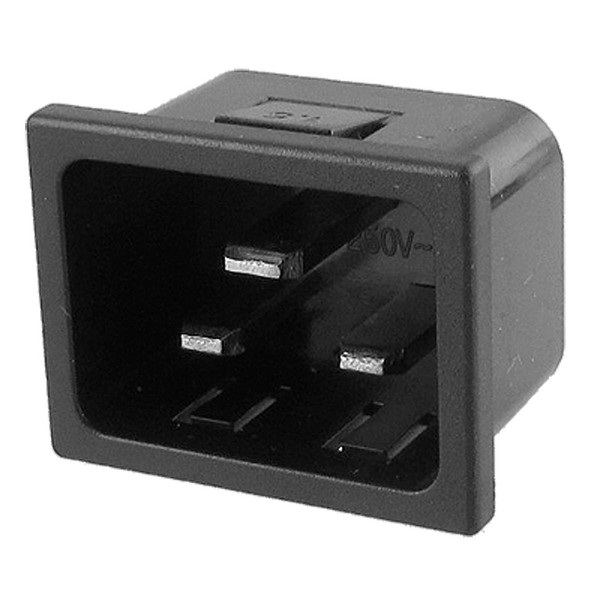 Videk 2196C 2P+T Black electrical power plug