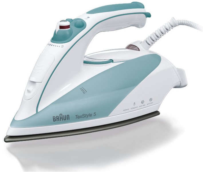 Braun TexStyle 5 Steam iron Eloxal soleplate 2000W Turquoise,White