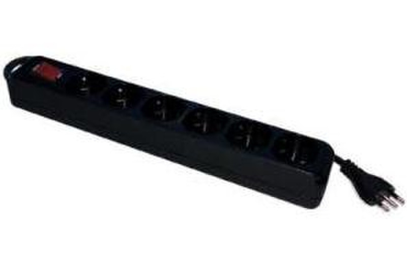 Tecnoware FMP6IIG5F 6AC outlet(s) 1.5m Black power extension