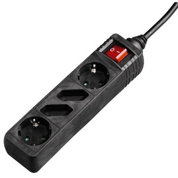 Hama 00121932 4AC outlet(s) 230V 1.4m Schwarz Spannungsschutz