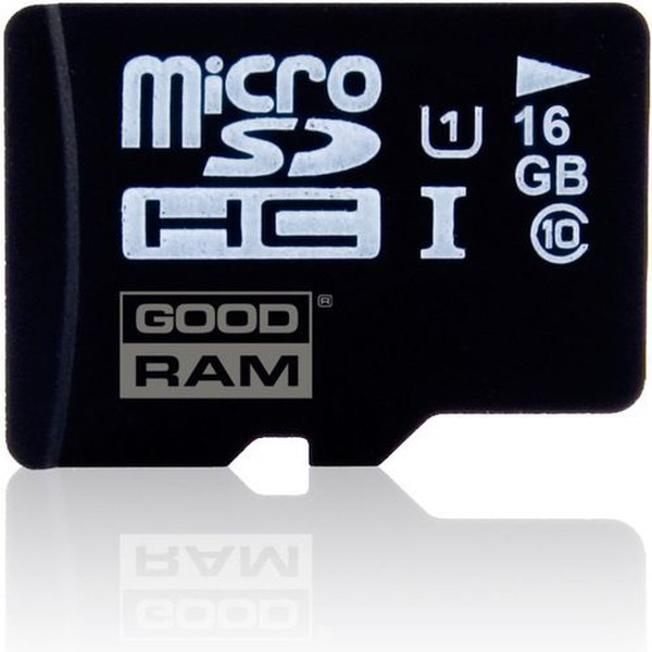 Goodram 16GB microSDHC Class 10 UHS-I w/ microSD Adapter 16ГБ SDHC UHS Class 10 карта памяти