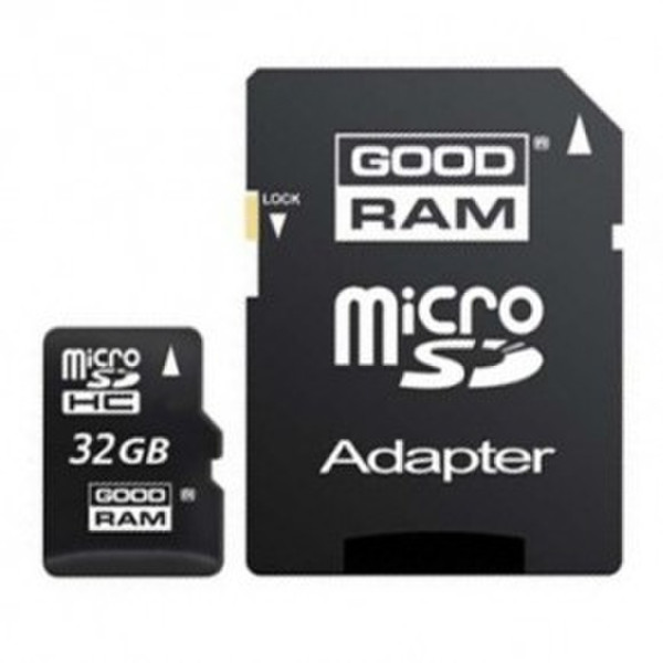 Goodram 32GB microSDHC Class 10 w/ microSD Adapter 32ГБ SDHC Class 10 карта памяти