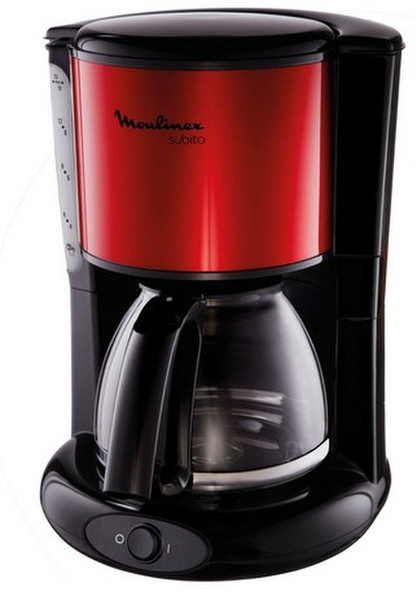 Moulinex Subito Капельная кофеварка 1.25л 15чашек Черный, Красный