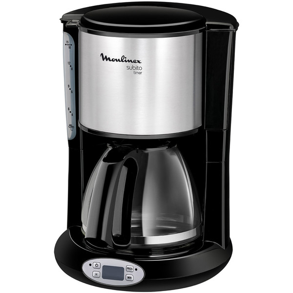 Moulinex FG362810 Drip coffee maker 1.2L 15cups Black,Stainless steel coffee maker