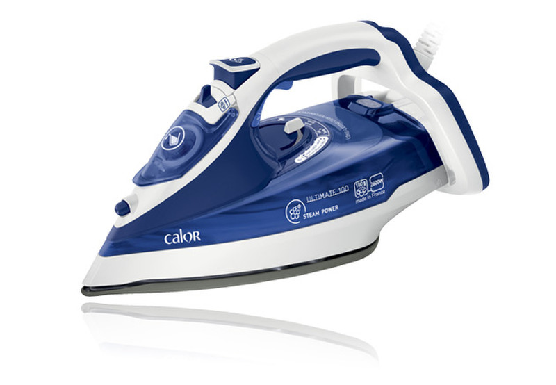 Calor FV9601C0 Steam iron SteamGlide soleplate 2600W Blue,White iron