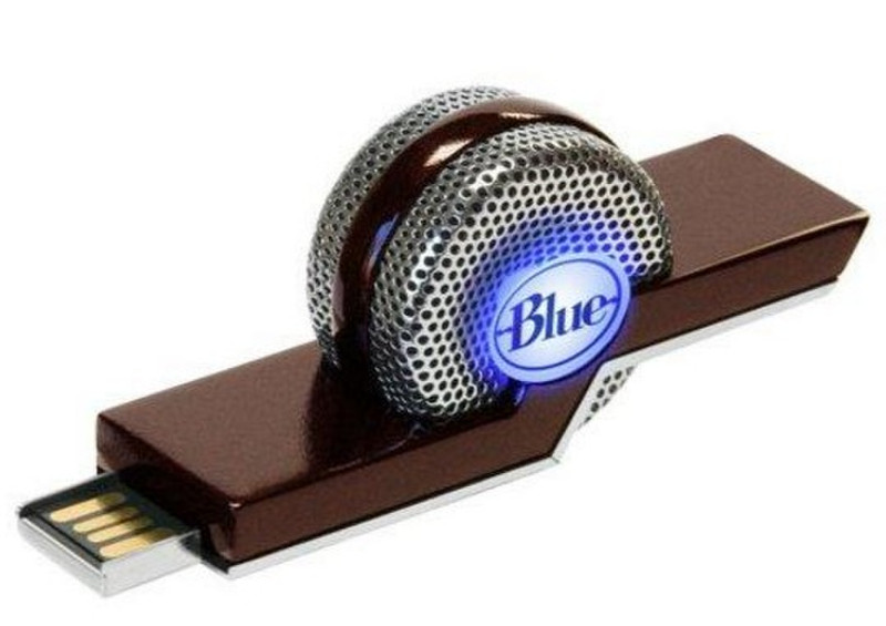 Blue Microphones Tiki Notebook microphone Проводная Коричневый, Cеребряный