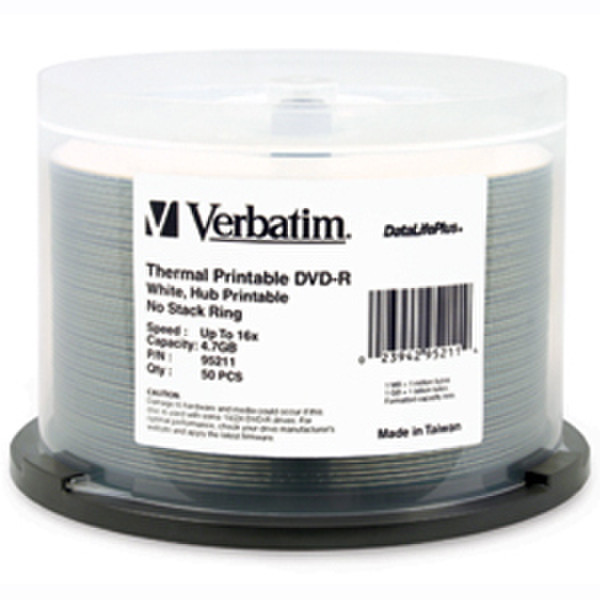 Verbatim 95211-4X1PK 4.7GB DVD-R 200Stück(e) DVD-Rohling