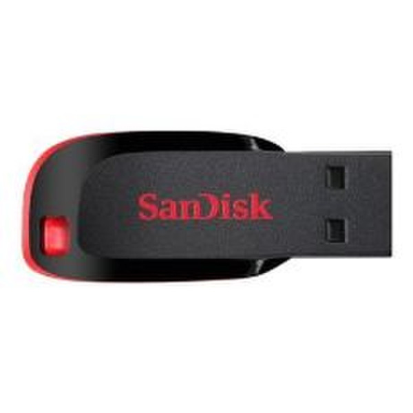 Sandisk Cruzer Blade 32ГБ USB 2.0 Черный, Красный USB флеш накопитель