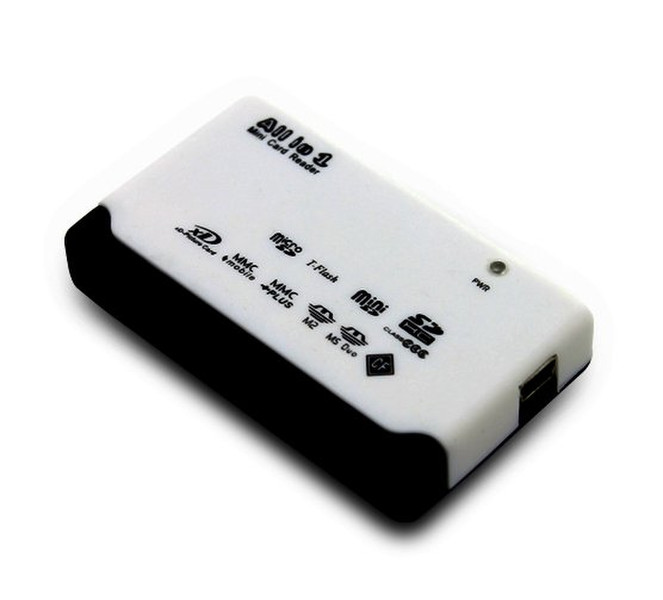 iMicro EXT-103C-W USB 2.0 Черный, Белый устройство для чтения карт флэш-памяти