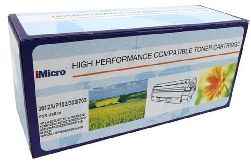 iMicro IM-Q2612A 2000страниц Черный тонер и картридж для лазерного принтера