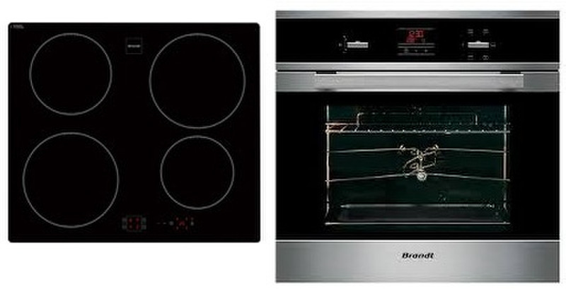 Brandt FC1032X+TI12B Black,Stainless steel combi kitchen appliance