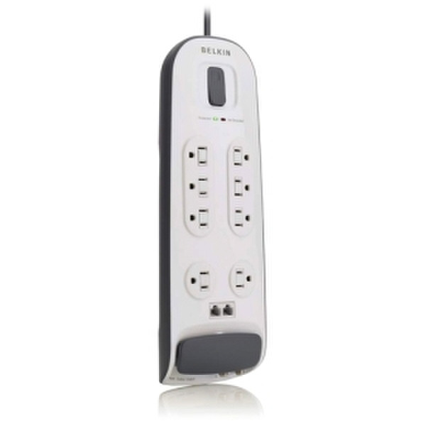 Belkin BV108200fc06 8AC outlet(s) Schwarz, Weiß Spannungsschutz