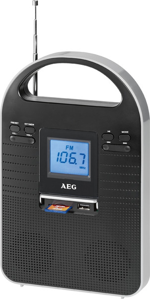 AEG MMR 4128 Портативный Цифровой Черный, Cеребряный радиоприемник