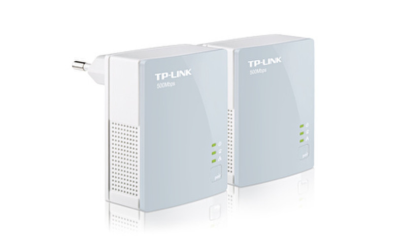 TP-LINK TL-PA411KIT 500Мбит/с Подключение Ethernet Синий, Белый 2шт PowerLine network adapter