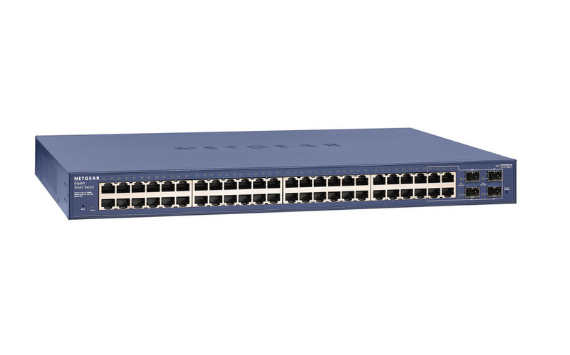Netgear GS748T Управляемый L2+ Gigabit Ethernet (10/100/1000) Синий