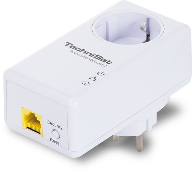 TechniSat 0002/9036 200Mbit/s Eingebauter Ethernet-Anschluss Weiß PowerLine Netzwerkadapter