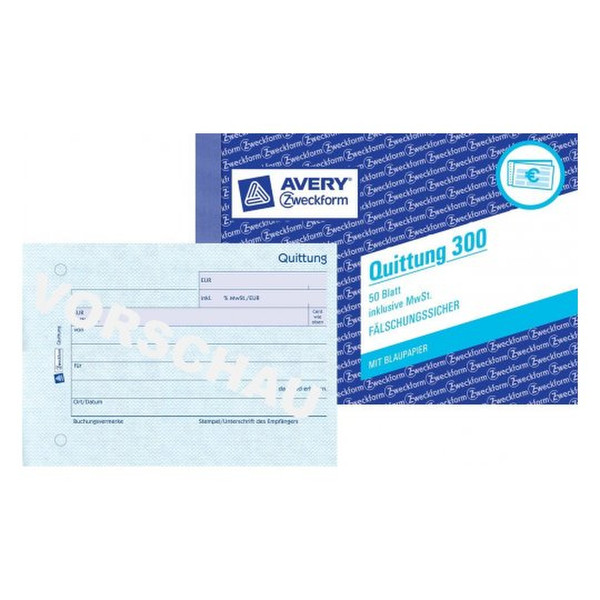 Avery 300 Blau, Weiß Verwaltungsbuch