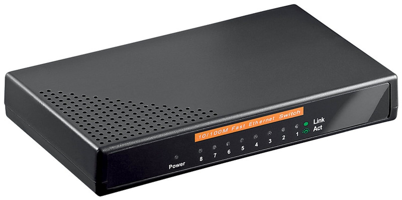 1aTTack 7931238 Unmanaged Fast Ethernet (10/100) Black network switch