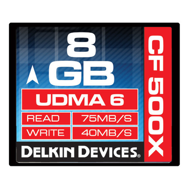 Delkin 8GB CF 500X UDMA 6 8ГБ CompactFlash карта памяти