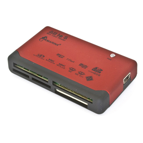 Amarina LECAMA00018B USB 2.0 Черный, Красный устройство для чтения карт флэш-памяти