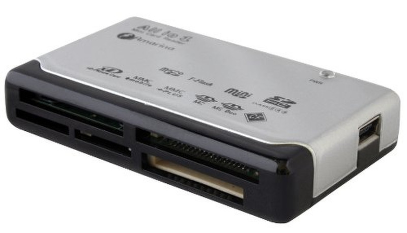 Amarina LECAMA00020B USB 2.0 Черный, Cеребряный устройство для чтения карт флэш-памяти