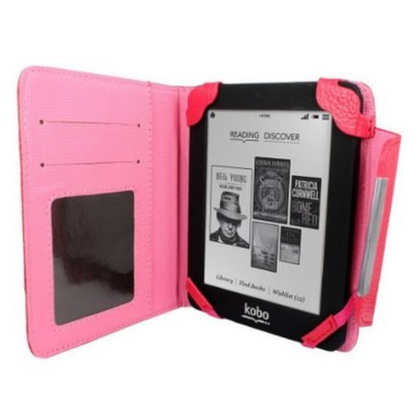 Aquarius SPRING-WALLET-KOBO-G 5Zoll Blatt Pink E-Book-Reader-Schutzhülle