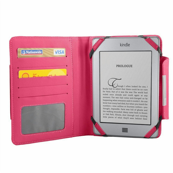 Aquarius Spring-Wallet-KT 6Zoll Blatt Pink E-Book-Reader-Schutzhülle