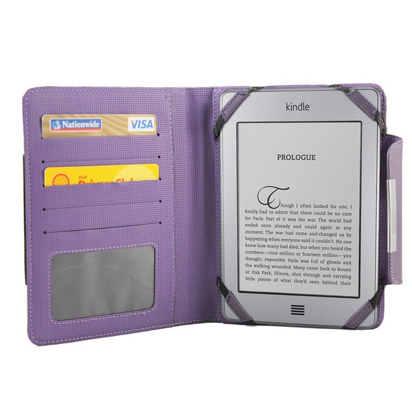 Aquarius Spring-Wallet-KT 6Zoll Blatt Violett E-Book-Reader-Schutzhülle