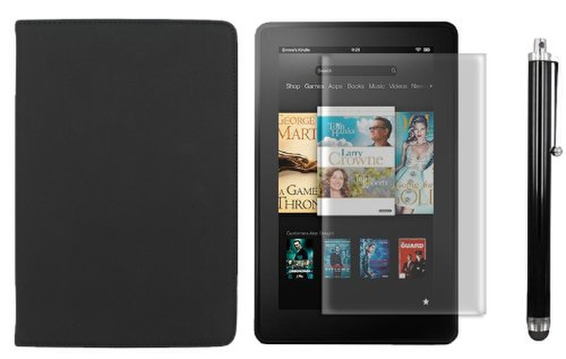 Aquarius WCKINFIRFC2BK Flip Black e-book reader case