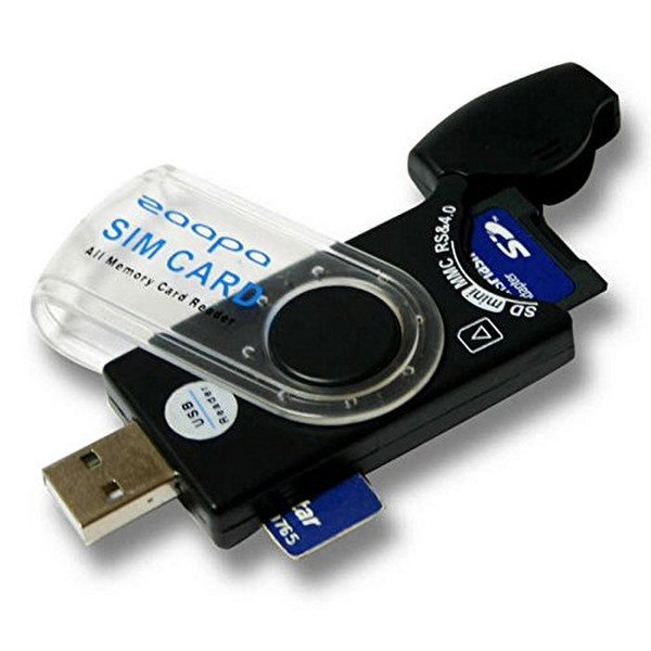 Zaapa ZA-RGCRS890 USB 2.0 Черный устройство для чтения карт флэш-памяти