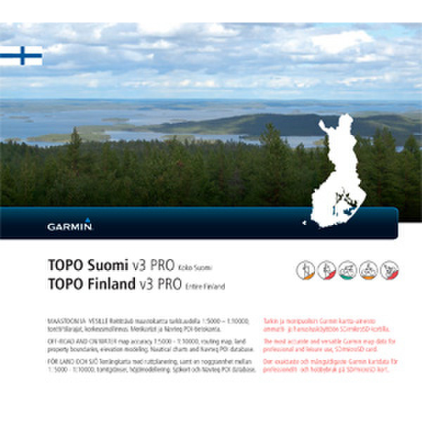 Garmin TOPO Finland v3 PRO, microSD/SD