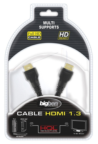 Bigben Interactive HQ HDMI Kabel 1.3 0.25m HDMI HDMI Schwarz HDMI-Kabel