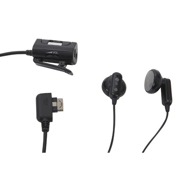 LG Wired Handsfree Binaural Wired Black mobile headset