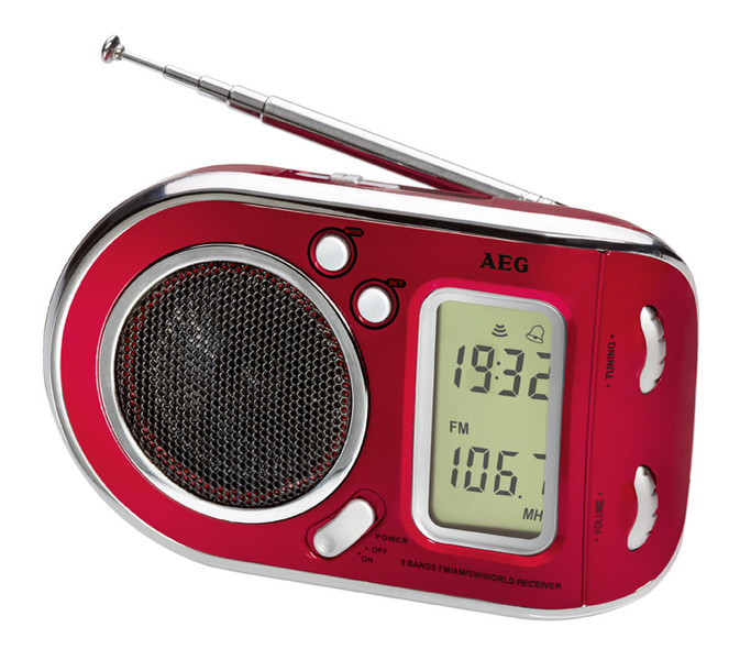 AEG WE 4125 Tragbar Digital Rot Radio