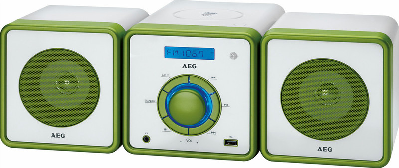AEG MC 4455 Цифровой Зеленый, Белый CD радио