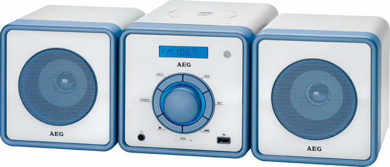 AEG MC 4455 Digital Blue,White CD radio