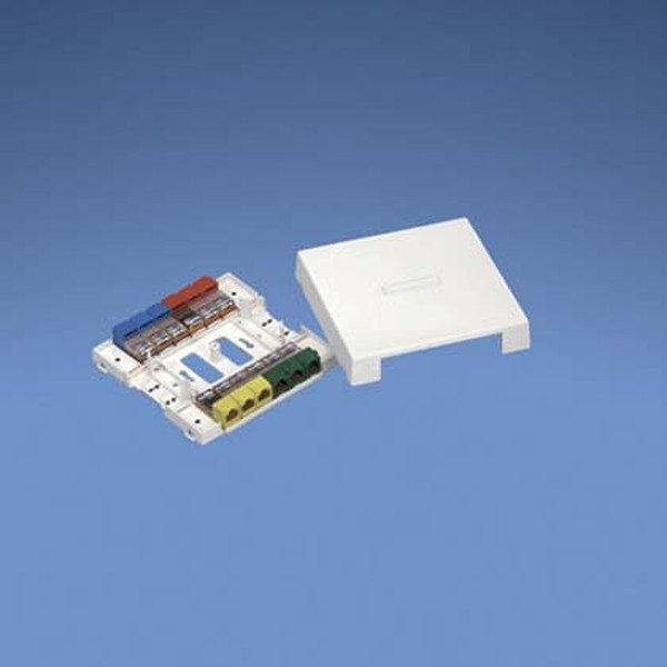 Panduit 12 Port Surface Mount Box, White patch panel