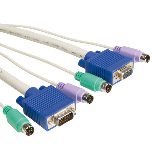 ROLINE KVM Star Cable VGA (M / F) + PS/2 1.8 m кабель клавиатуры / видео / мыши