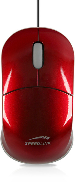 SPEEDLINK Snappy Smart Mobile USB Mouse, red USB Optical 800DPI Red mice