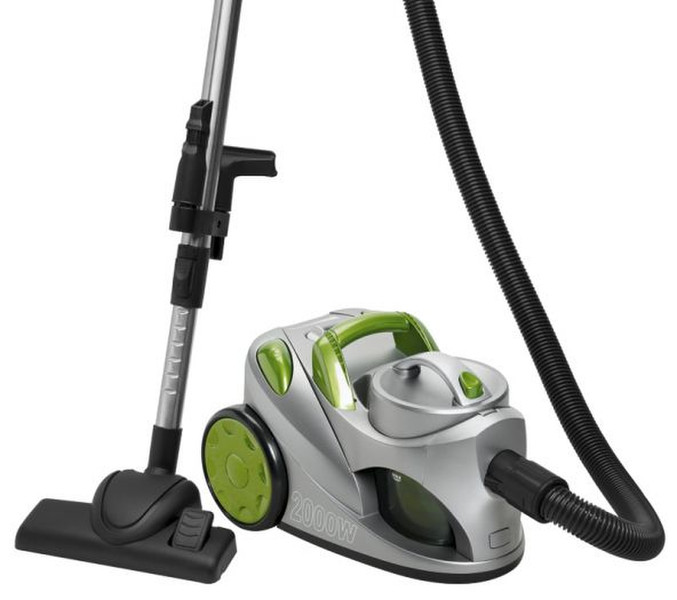 Clatronic BS 1248 Cylinder vacuum cleaner 1.25L 2000W Green,Silver