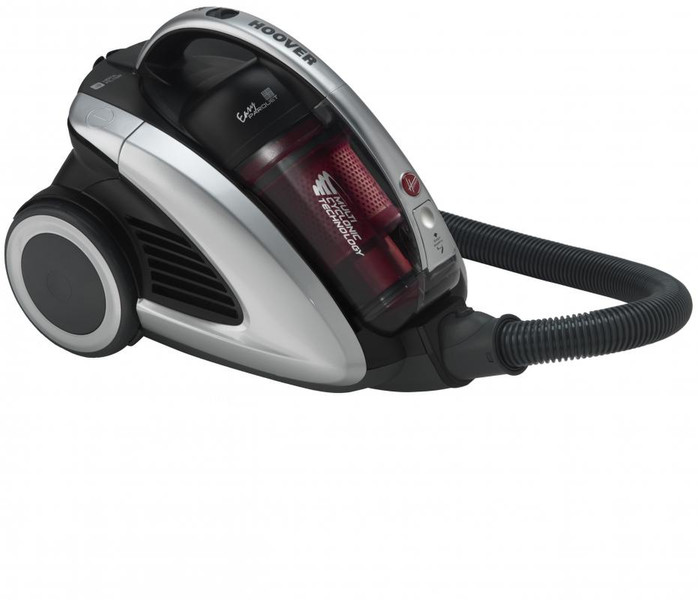 Hoover TCU 1415 Cylinder vacuum 1.5L 1400W Red,Silver,Transparent