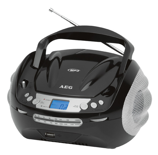 AEG SR 4346 Аналоговый Черный, Cеребряный CD радио