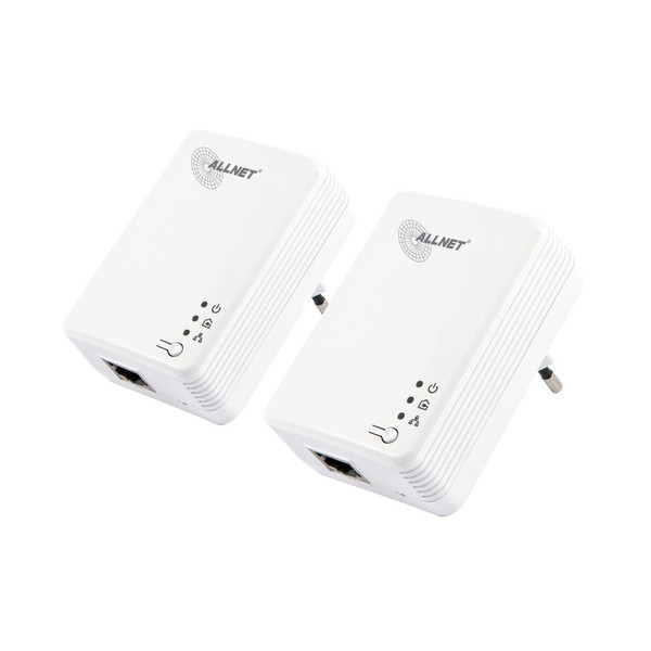 ALLNET ALL168600 600Mbit/s Ethernet LAN White 2pc(s) PowerLine network adapter